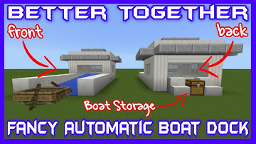 Automatic Boat Dock Tutorial [Minecraft Bedrock Edition][MCPE]