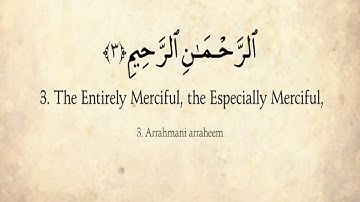 ترجمة سورة الفاتحة الى اللغة الانجليزية