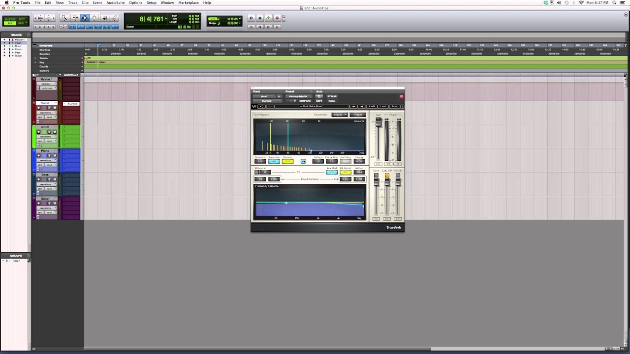 541  Overview Of The Powerful Waves True Verb Plug In Inside Protools