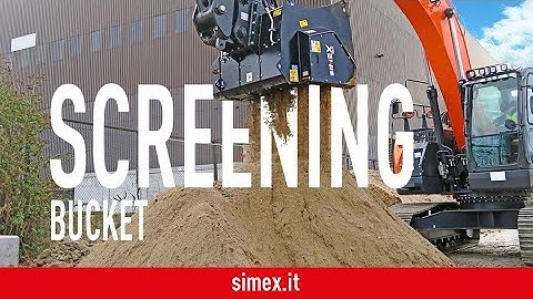 Simex VSE screening bucket in Dublin - Selecting mixed material