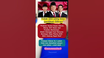 Tidak ada yang bisa gantikan gibran ?? #prabowo #ahy #gibran #wapres #indonesia #shorts