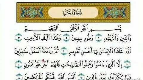 سورة التين بصوت الشيخ سعود الشريم