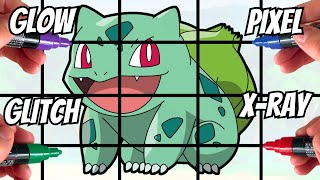 One Drawing, BUT IN 20 DIFFERENT ART Styles! BULBASAUR