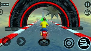 Kids Impossible Water Slide Motorbike Racing - Bike wala Game - Impossible kids Motorbike Racing screenshot 5
