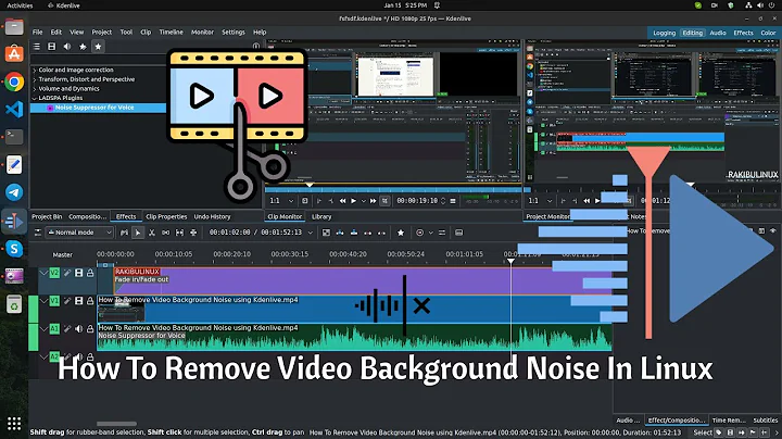 How To Remove Video Background Noise using #kdenlive In #Linux