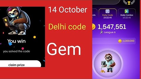 Gemz daily code 14 October