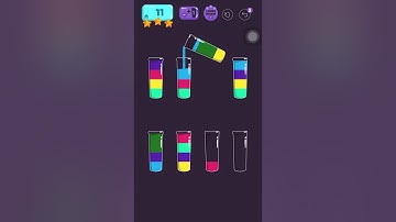 Cups - water sort puzzle | level 11 | ⭐️⭐️⭐️