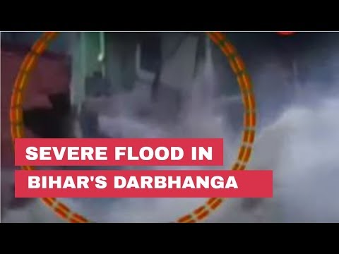 Severe flood in Bihar`s Darbhanga after heavy rainfall