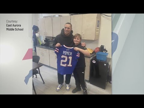 Bills' Jordan Poyer surprises East Aurora middle school student