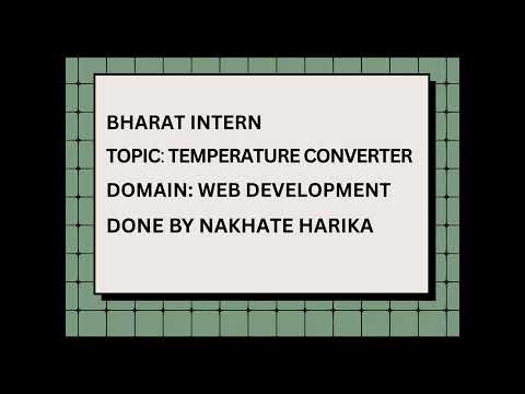 Temperature Converter Using