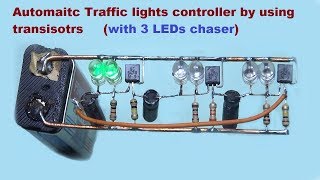 Traffic lights automatic controller with transistors