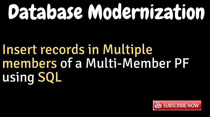 IBM i, AS400 Tutorial, iSeries, System i - Insert multiple members in a multi-member PF using SQL