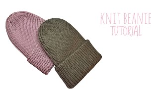 How to knit a beanie with circular needles/STEP by STEP knitting pattern