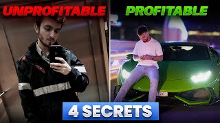 Unprofitable vs Profitable Trading - 4 secrets