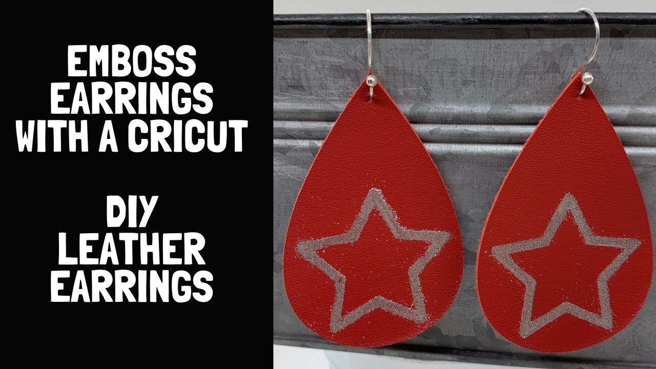 DIY Embossed Leather Earrings - Crafting in the Rain