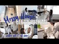 Messy house clean with me 2024 winter get it all done  laundry motivation 2024