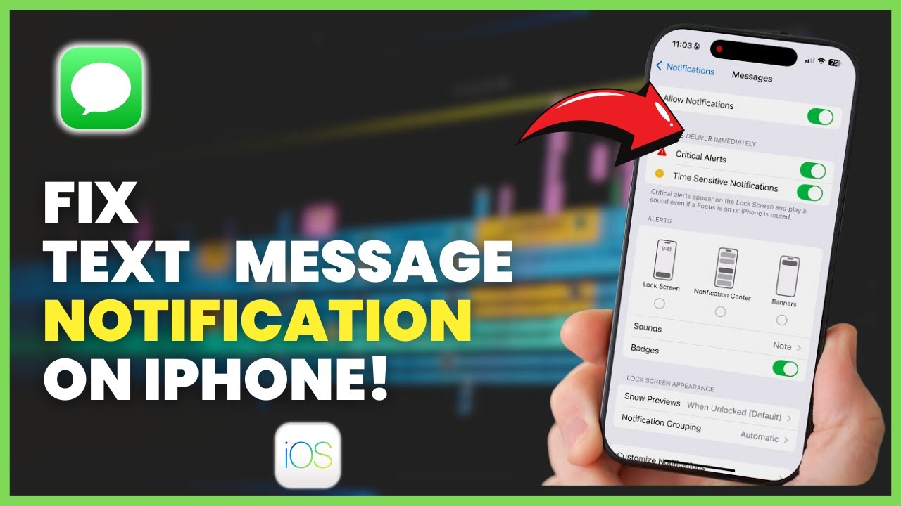 How to Fix Text Message Notifications Not Showing on iPhone | Easy Step ...