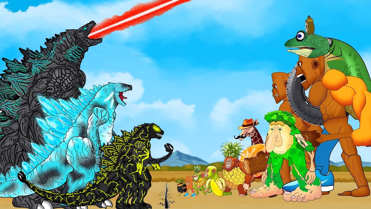 TEAM GODZILLA & KONG DUNDUNDUNDUN ITALIAN BRAINROT - Size Comparison