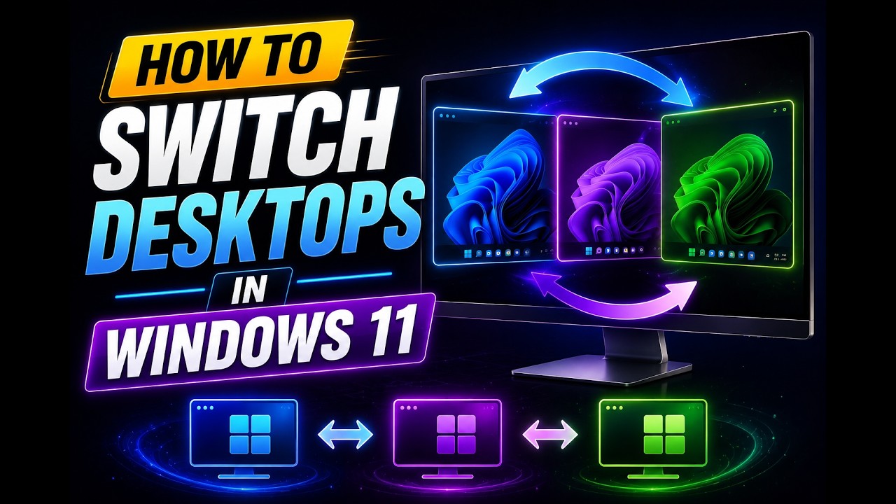 How to Switch Desktops in Windows 11 - YouTube