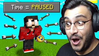 MINECRAFT BUT I CAN PAUSE TIME | RAWKNEE