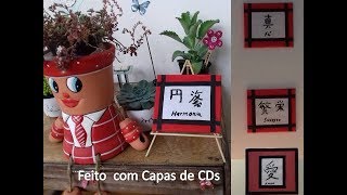 Quadrinhos feito com Capas de acrílico de CDs fácil de fazer