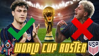 OFFICIAL USMNT 2026 World Cup Roster Prediction