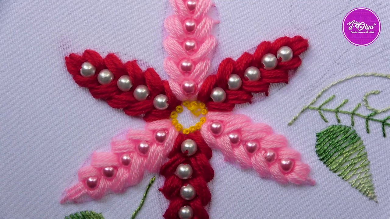 Hand Embroidery: Flower - by Step -