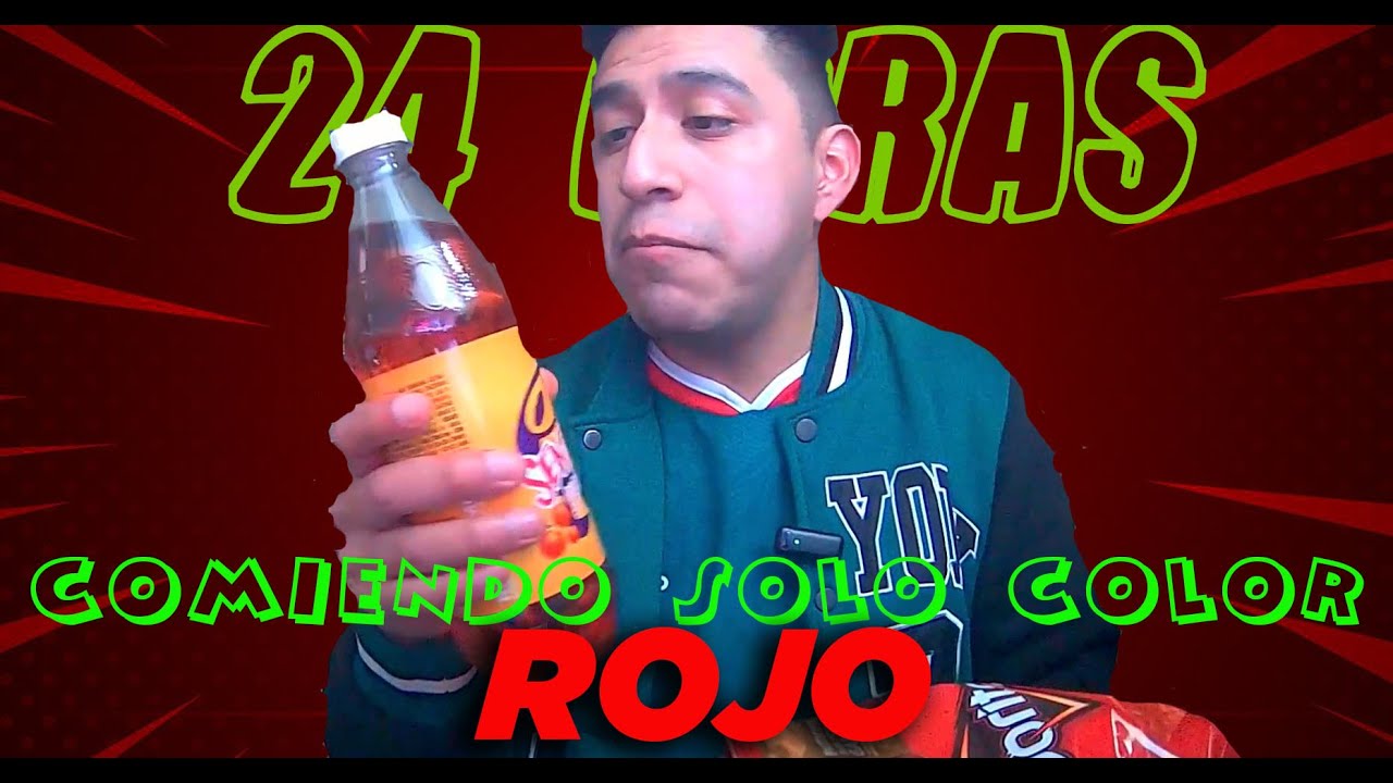 24 HORAS COMIENDO DE COLOR ROJO