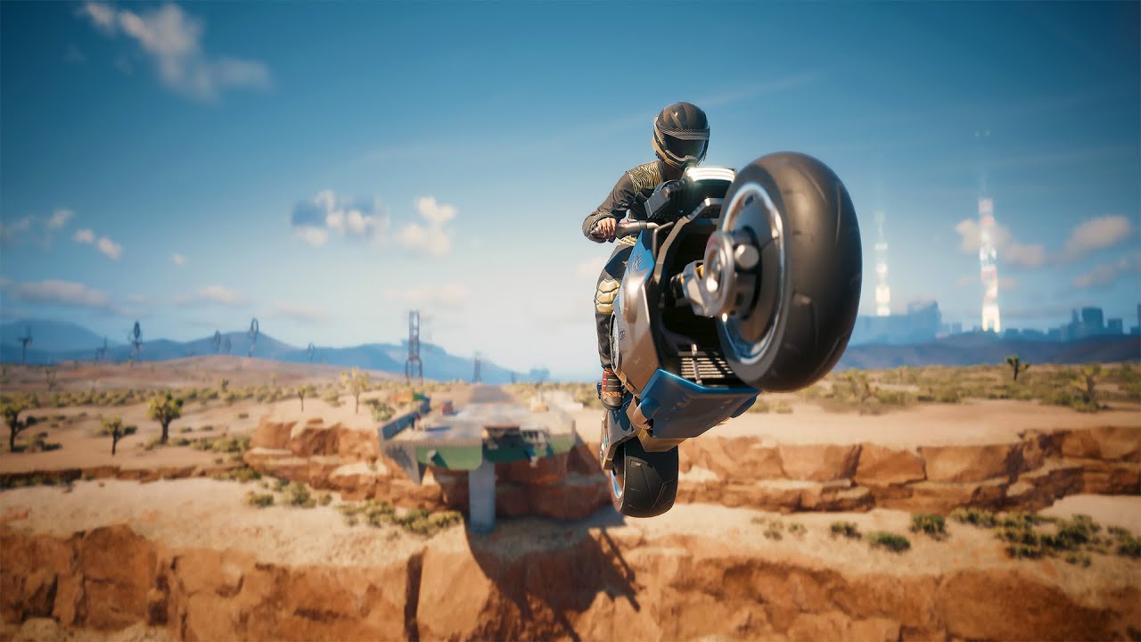 Jumping the Canyon on a Bike | Cyberpunk 2077 - YouTube