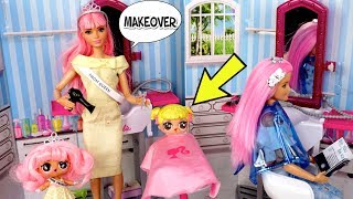 Barbie LOL Prom Princess Family Morning Routine - Baby Goldie Gets a Makeover