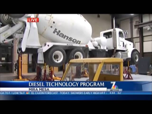 Miramar College Diesel Tech Program on NBC San Diego 7 aired October 9, 2013. class=