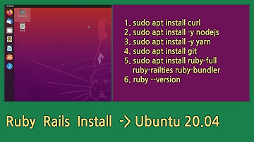 How to install  Ruby Rails On  Ubuntu 20.04