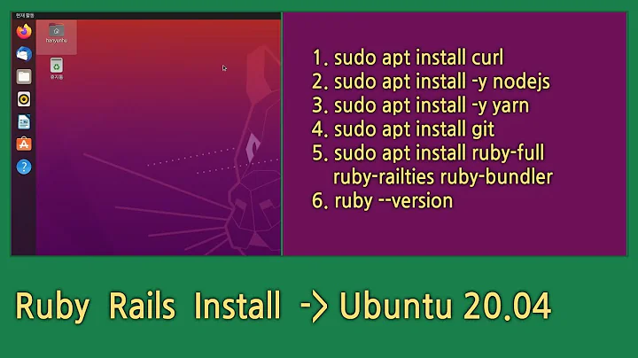 How to install  Ruby Rails On  Ubuntu 20.04