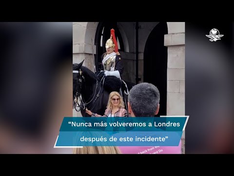 Acaricia a caballo de la guardia real británica y recibe respuesta inesperada