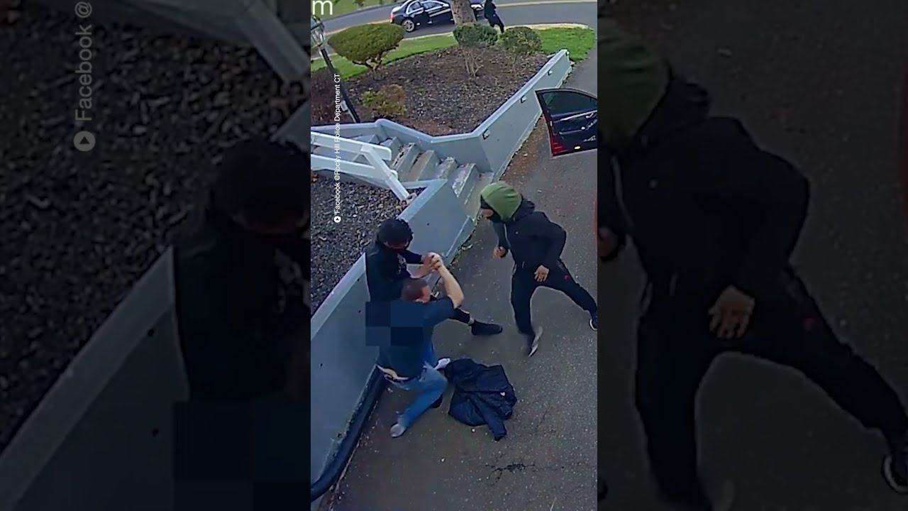 Thumbnail of Harrowing video shows man fending off four car thieves