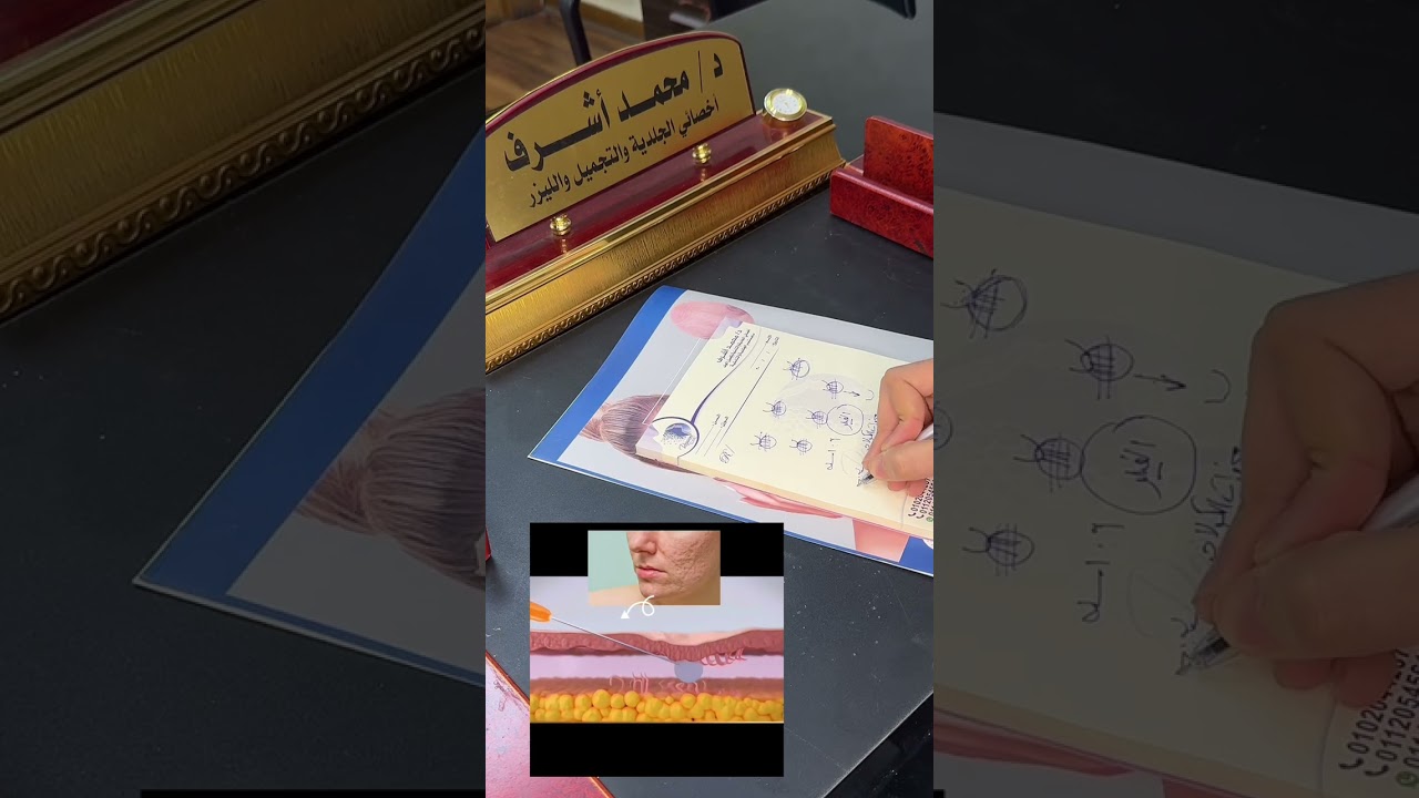 تقطيع الألياف لندبات حب الشباب وآثار الجروح #د_محمدأشرف_جلديه_وليزر #تقطيع_ألياف 