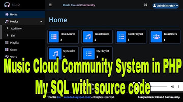 Music Cloud Community System in PHP My SQL with source code