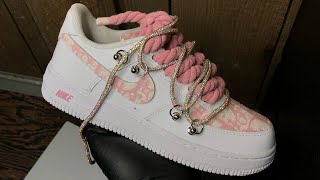 Pink Dior Air Force 1 Custom
