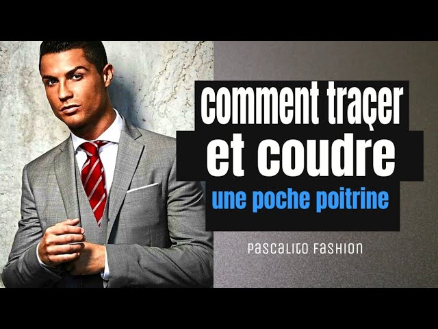 comment traçer et coudre une poche poitrine (how to trace and sew a breast  pocket)#costume 