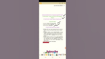 IIT Gate 2023 Admit Card Download | Gate 2023 | #iit #gate2023