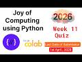 NPTEL Joy of Computing Python Week 11 Quiz Answers 2026