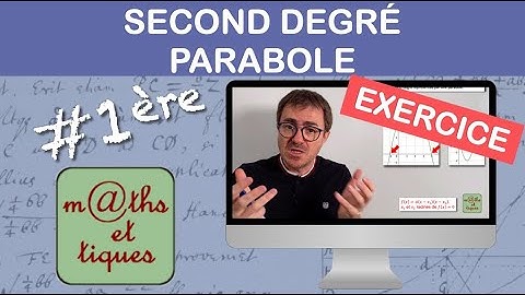 EXERCICE : Déterminer une fonction du second degré (sommet, racine) - Première
