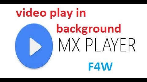 How to play video background in MX player |Background Video play on MX video player