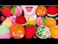 ASMR FRUIT CAKE *WAGASHI, ICE CREAM RICE CAKE, MANDARIN RICE CAKE 화과자, 귤떡, 아이스크림 찰떡 먹방 JANE ASMR 제인