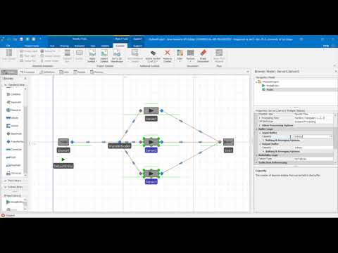 Simio - Single Queue Multiple Servers