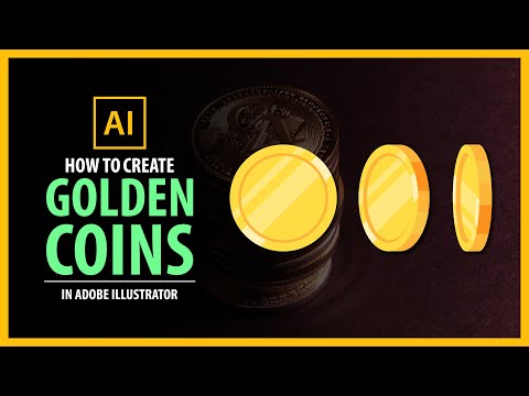 How To Create Golden COINS In Adobe Illustrator - Vector Tutorial