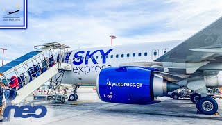 [4K] TR | GO AROUND 😃 | Sky Express Airbus A320neo | Athens to Warsaw
