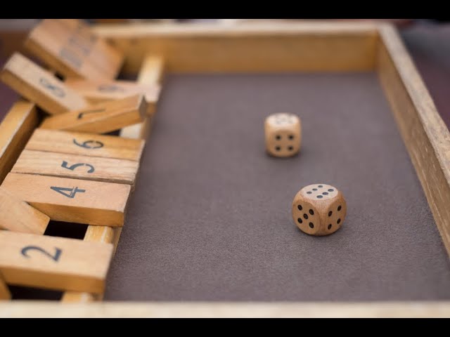 Duety Shut The Box Dice Game 1-4 Players,Classic 4 Sided Wooden Board Game  with 2 Dice and Shut-The-Box Instructions for Kids Adults, Classics  Tabletop Version and Pub Board Game 