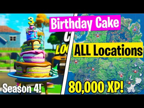 Fortnite All 10 Birthday Cake Locations Dance In Front Of Different Birthday Cakes Season 4 Youtube Fortnite All 10 Birthday Cake Locations Dance In Front Of Different Birthday Cakes Season 4 Youtube