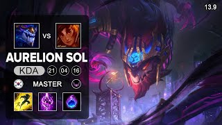 Aurelion Sol vs Taliyah Mid - KR Master - Patch 13.9 Season 13